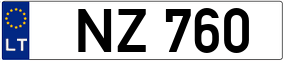 Trailer License Plate